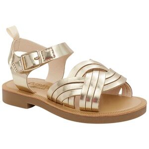 EUC OshKosh Dolores Gold Metallic Sandals Siza 10
